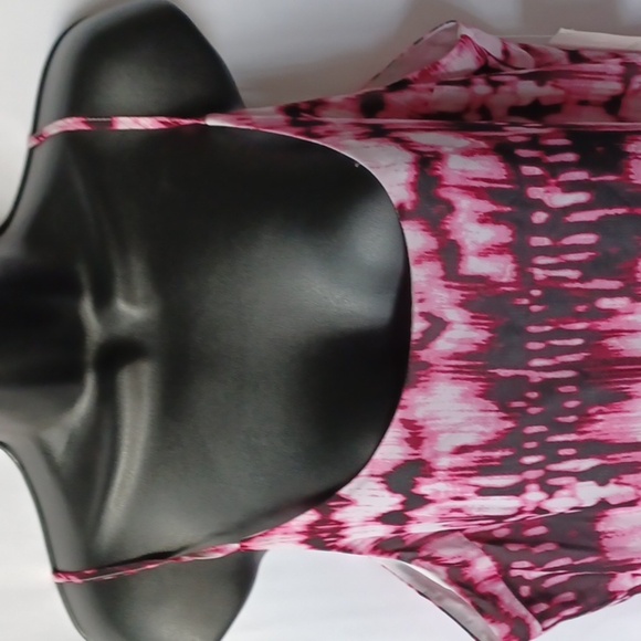 Decree Slip Dress size XL, pink & black, scoop front, v-back, lined, NWT - Picture 2 of 10